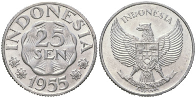 Индонезия 25 сенов 1955 KM 11 алюминий aUNC 4119-131