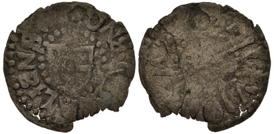 Ревель, Ливонский орден 1 шиллинг XVI век первая половина XVI века, вес 0,80 гр. серебро 1516-1011