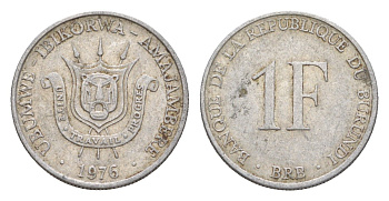 Бурунди 1 франк 1976 KM 19 алюминий 4649-428