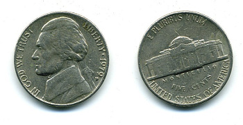 США 5 ЦЕНТОВ 1979 ДЖЕФФЕРСОН KM А192 медно-никель 46-2061