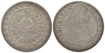 Силезия-Легница-Бжег 15 крейцеров 1664 Георг III (1639-1664) серебро 413-1534