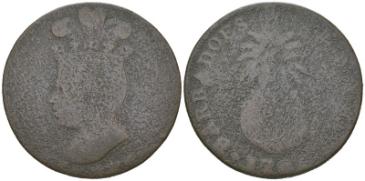 Барбадос 1 пенни 1788 медь 4044-221