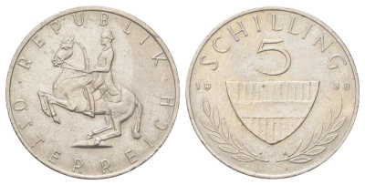 Австрия 5 шиллингов 1988 KM 2889a медно-никель 4624-414
