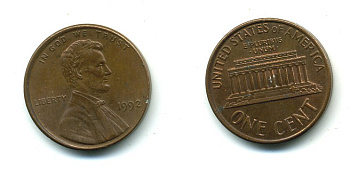 США 1 ЦЕНТ 1992 ЛИНКОЛЬН KM 201b цинк плакированный медью 46-812