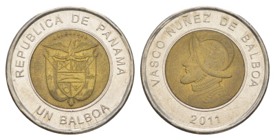 Панама 1 бальбоа 2011 KM 141 биметалл UNC 4529-1015