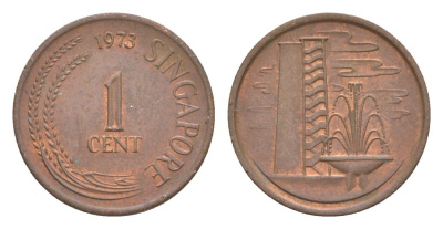 Сингапур 1 цент 1973 KM 1 бронза 4640-626