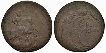 Россия 2 копейки 1788 ММ, Екатерина II (1762-1796) Биткин 546 медь 1096-1-52