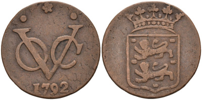 Нидерландская Восточная Индия, Западная Фризия (West Frisia) 1 дуит 1792 KM 131 медь 4577-342