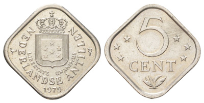 Нидерландские Антильские острова (Нидерландские Антилы) 5 центов 1979 Юлиана (1948-1980) KM 13 медно-никель UNC 4625-524