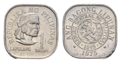 Филиппины 1 сентимо 1975 вождь острова Мактан Лапу-Лапу KM 205 алюминий UNC 4649-125