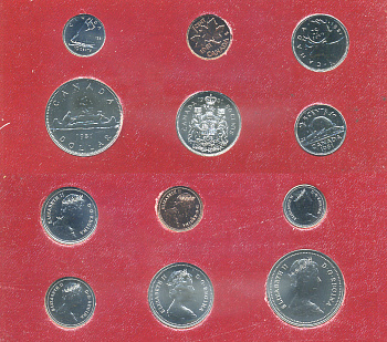 Канада набор из 6 монет 1981 в картонном буклете, с сертификатом    UNC  1-5-2-09