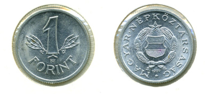 Венгрия 1 форинт 1989 BP, Народная республика (1949-1989) KM 575 алюминий UNC 76-614