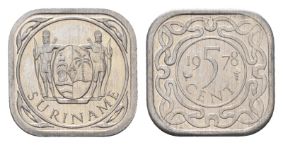 Суринам 5 центов 1978 KM 12.1a алюминий UNC 3458-1224