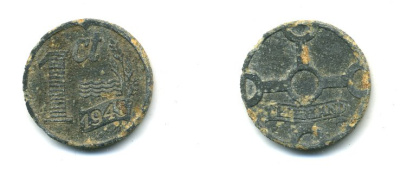 НИДЕРЛАНДЫ 1 ЦЕНТ 1943 ВИЛЬГЕЛЬМИНА (1890-1948) KM 170 цинк 35-1333