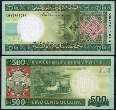 Мавритания 500 угуйя 2013 полевые работы, горные конвейеры Pick 18  бумага  UNC (пресс) 449-75-2