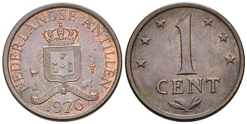 Нидерландские Антилы 1 цент 1973 Юлиана (1948-1980) KM 8 бронза 4576-859