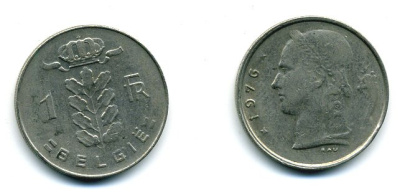 Бельгия 1 франк 1976 Belgie, Бодуэн I (1951-1993) KM 143.1 медно-никельь 25-1345