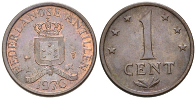 Нидерландские Антилы 1 цент 1973 Юлиана (1948-1980) KM 8 бронза 4576-859