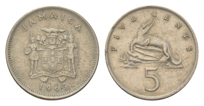 Ямайка 5 центов 1969 KM 46 медно-никель aUNC 4623-569