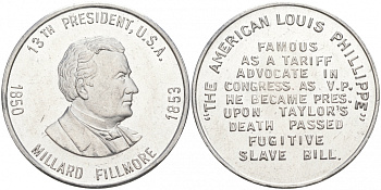 США МЕДАЛЬ ND 13-ЫЙ ПРЕЗИДЕНТ МИЛАРД ФИЛЛМОР 28 мм алюминий 73-353