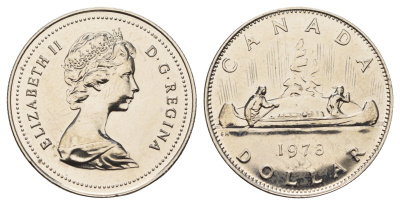 Канада 1 доллар 1978 Елизавета II (1952-2022), каноэ KM 120.1 никель PROOF-LIKE (BU) 443-1043