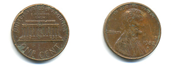 США 1 ЦЕНТ 1982 D, ЛИНКОЛЬН KM 201 медь цинк 179-358