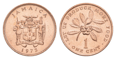 Ямайка 1 цент 1973 ФАО - Давайте производить больше еды KM 52 бронза UNC 4640-1267