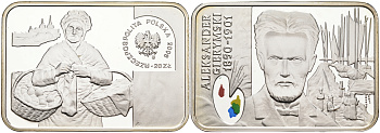 Польша 20 злотых 2006 Польские художники XIX-XX вв. Александр Герымский, цветная эмаль KM 604 серебро PROOF 1069-7-32