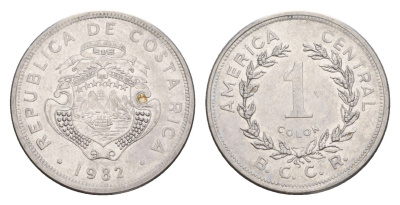 Коста-Рика 1 колон 1982 KM 210 нержавеющая сталь 4649-827
