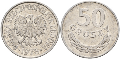 Польша 50 грошей 1978 Кремница KM 48.1 алюминий    4161-1021