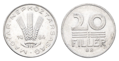 Венгрия 20 филлеров 1984 BP KM 573 алюминий 4665-1233