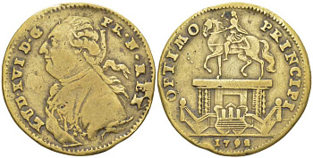 Франция жетон 1792 Людовик XVI (1774-1792) OPTIMO PRINCIPI, диаметр 23,5 мм.  латунь    210-122