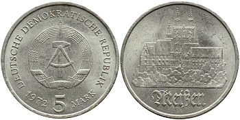 ГДР 5 марок 1972 А, Мейсенский собор KM 37, J. 1543 медно-никель aUNC 3999-424