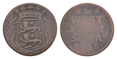 Нидерланды, Голландская Республика, Западная Фрисландия 1 дуит 1765 KM 125 медь 4655-561