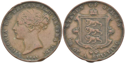 Джерси 1/26 шиллинга 1841 Виктория (1837-1901) KM 2 медь 4525-516
