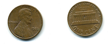 США 1 ЦЕНТ 1982 ЛИНКОЛЬН KM 201 медь цинк 4364-221