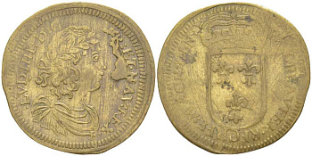 Франция жетон ND Людовик XIIII (1643-1715)  латунь    210-132