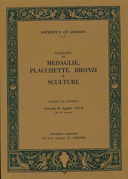 SOTHEBY OF LONDON КАТАЛОГ МЕДАЛЕЙ, ПЛИТ, ИЗДЕЛИЙ ИЗ БРОНЗЫ И СКУЛЬПТУР 27127 SOTHEBY OF LONDON, CATALOGO DI MEDAGLIE, PLACCHETTE, BRONZI E SCULTURE, 60 СТРАНИЦ + ИЛЛЮСТРАЦИИ итальянский 00-01-10-17