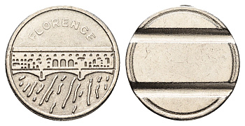 Италия, Флоренция муниципальный жетон диаметр 25,5 мм, вес 6 гр никель 4670-733