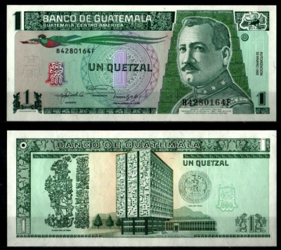 Гватемала 1 кетсаль 1992 Pick 73 c бумага UNC (пресс) 7116-29-1-1