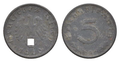 Германия 5 рейхспфеннигов 1940 G KM 100, J. 370 цинк 4636-137