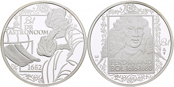 НИДЕРЛАНДЫ МЕДАЛЬ ФЕРДИНАНД БОЛЬ (1616-1680), КАРТИНА АСТРОНОМ 1652 ГОД, ДИАМЕТР 30 мм., ВЕС 9,42 гр. медно-никель 1087-2-41