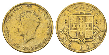 Ямайка 1 пенни 1937 KM 29 никель латунь 4628-411