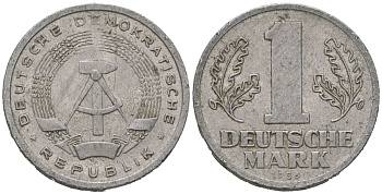 ГДР 1 марка 1956 A KM 13 алюминий 212-1125