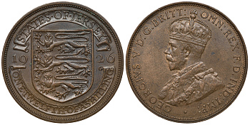 Джерси 1/12 шиллинга 1926 Георг V (1910-1936) KM 14 бронза aUNC 650-312