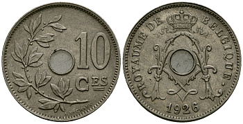 Бельгия 10 сантимов 1926 Belgique KM 85 медно-никель 4172-946