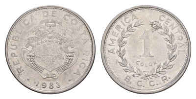Коста-Рика 1 колон 1983 KM 210 нержавеющая сталь 4649-828