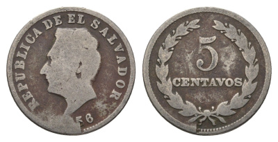 Сальвадор 5 сентаво 1956 KM 134 медно-никель 4663-717