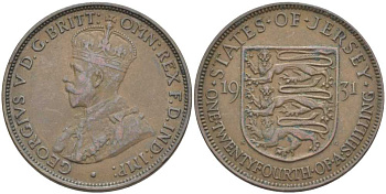 Джерси 1/24 шиллинга 1931 Георг V (1910-1936) KM 15 бронза 3996-826