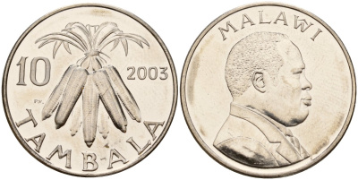 Малави 10 тамбал 2003 KM 27 сталь плакированная никелем 4141-745